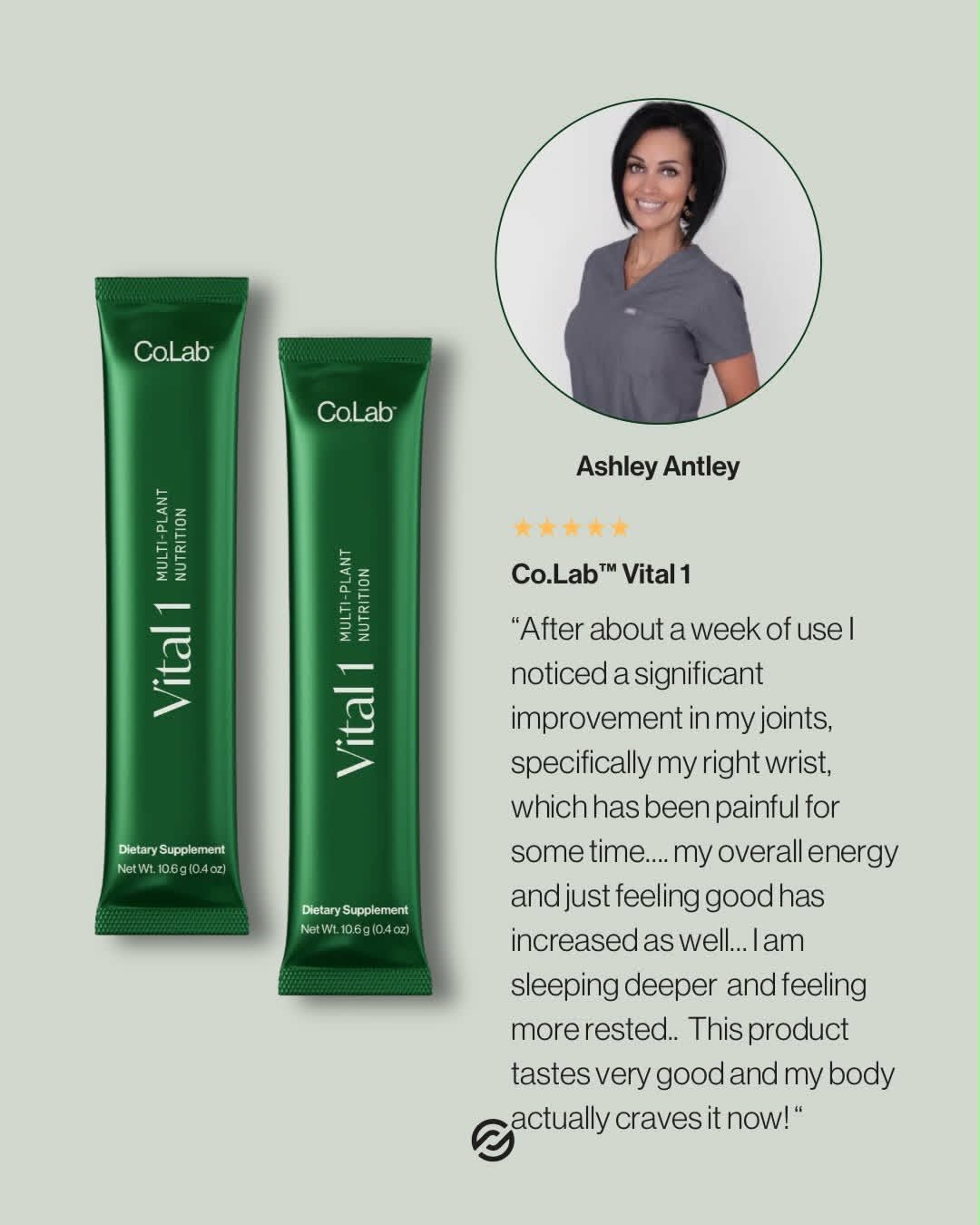 Ashley Antley testimonial — joint improvement, increased energy, sleeping deeper
